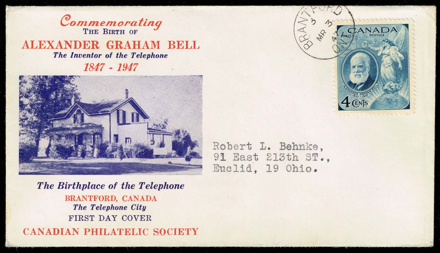 Canada #274 Alexander Graham Bell; FDC