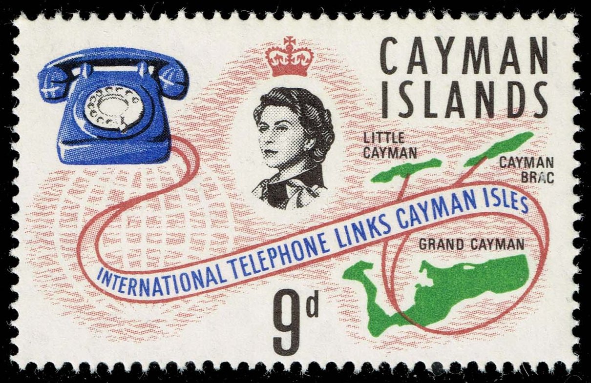 Cayman Islands #190 Telephone and Map; MNH