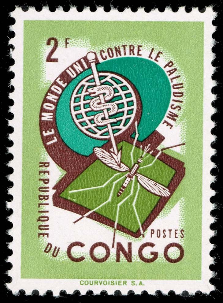 Congo DR #415 Malaria Eradication Emblem and Mosquito; MNH