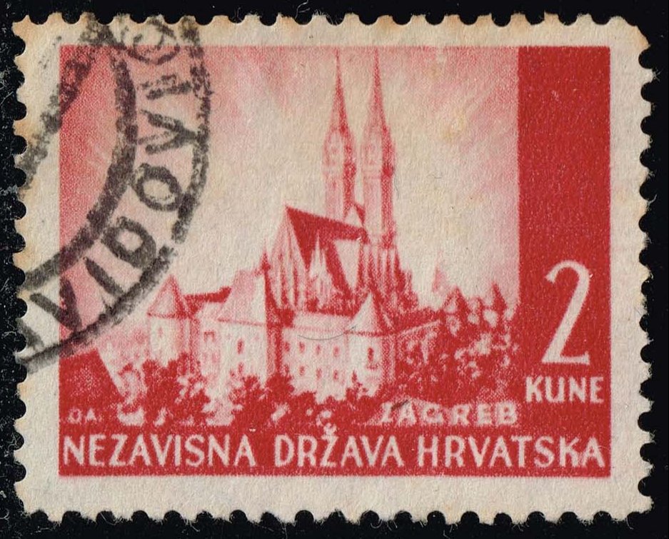 Croatia #35 Zagreb Cathedral; Used