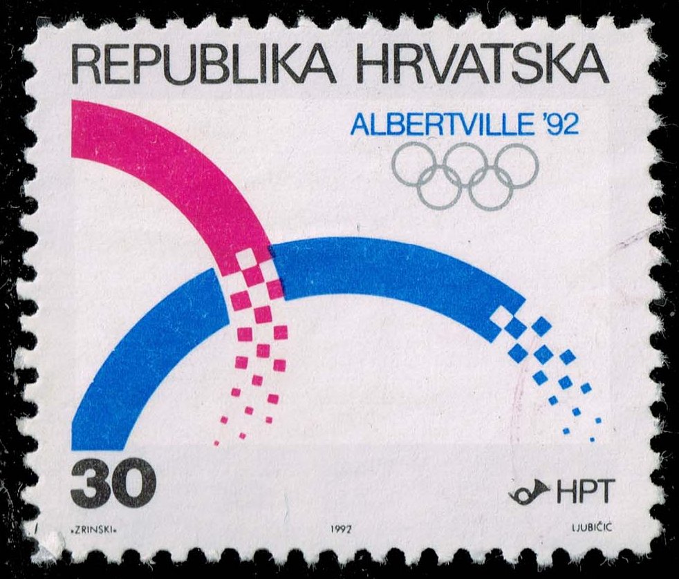 Croatia #105 Stylized Olympic Rings; Used