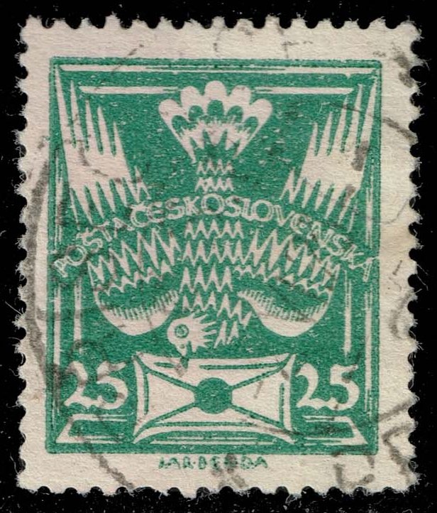 Czechoslovakia #85a Carrier Pigeon and Letter-Type II; Used