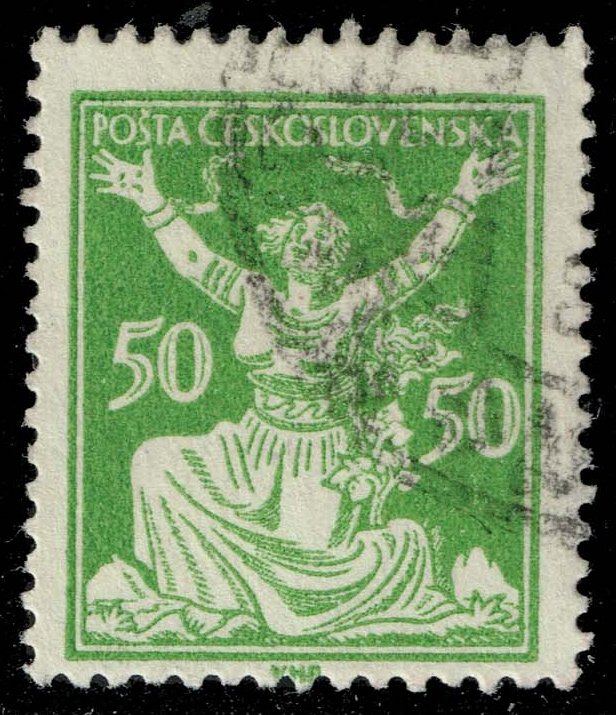 Czechoslovakia #87 Breaking Chains to Freedom; Used