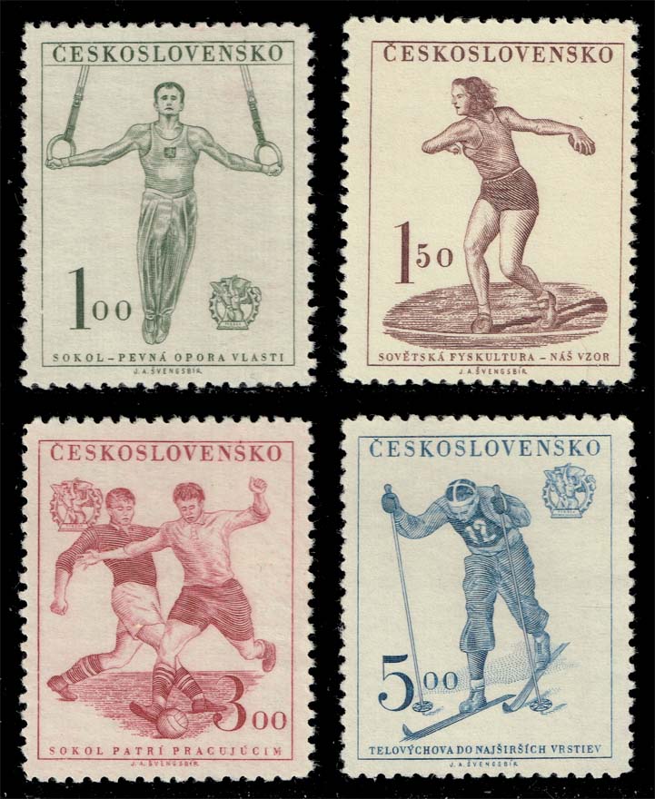 Czechoslovakia #466-469 Sokol Federation Set of 4; MNH