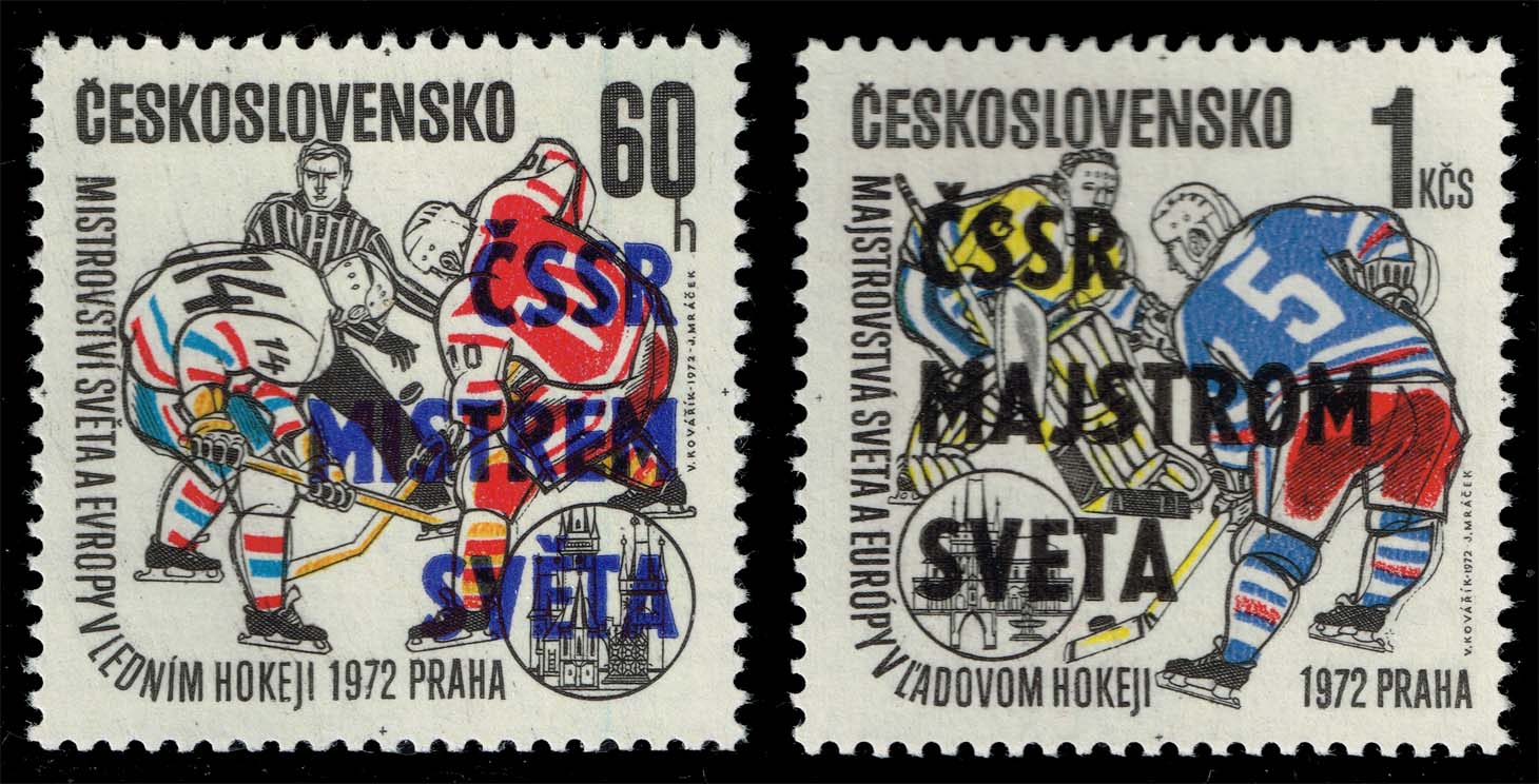 Czechoslovakia #1845-1846 Ice Hockey Set of 2; MNH