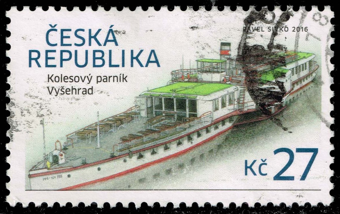 Czech Republic #3663b Paddle Steamer; Used