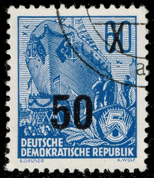 Germany DDR #222 Launching Ship; CTO
