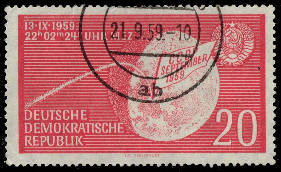 Germany DDR #454 Lunik 2 Hitting Moon; CTO