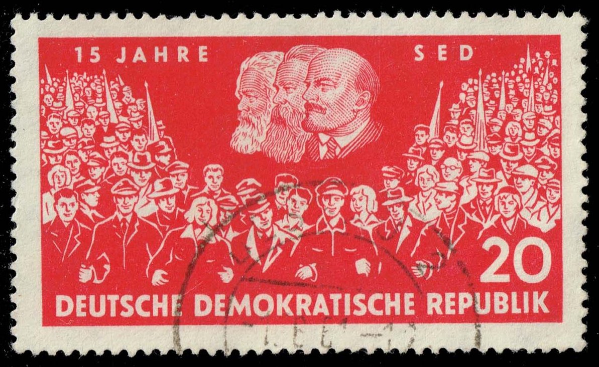 Germany DDR #554 Engels, Marx, Lenin and Crowd; CTO