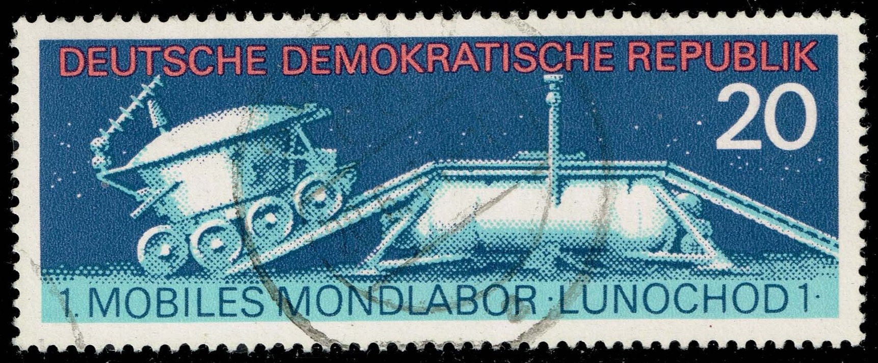 Germany DDR #1285 Lunokhod 1 on the Moon; Used