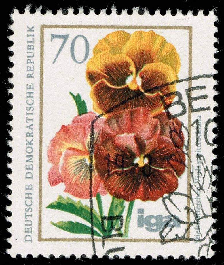 Germany DDR #1675 Pansies; CTO - Click Image to Close