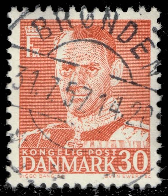 Denmark #335 King Frederik IX; Used