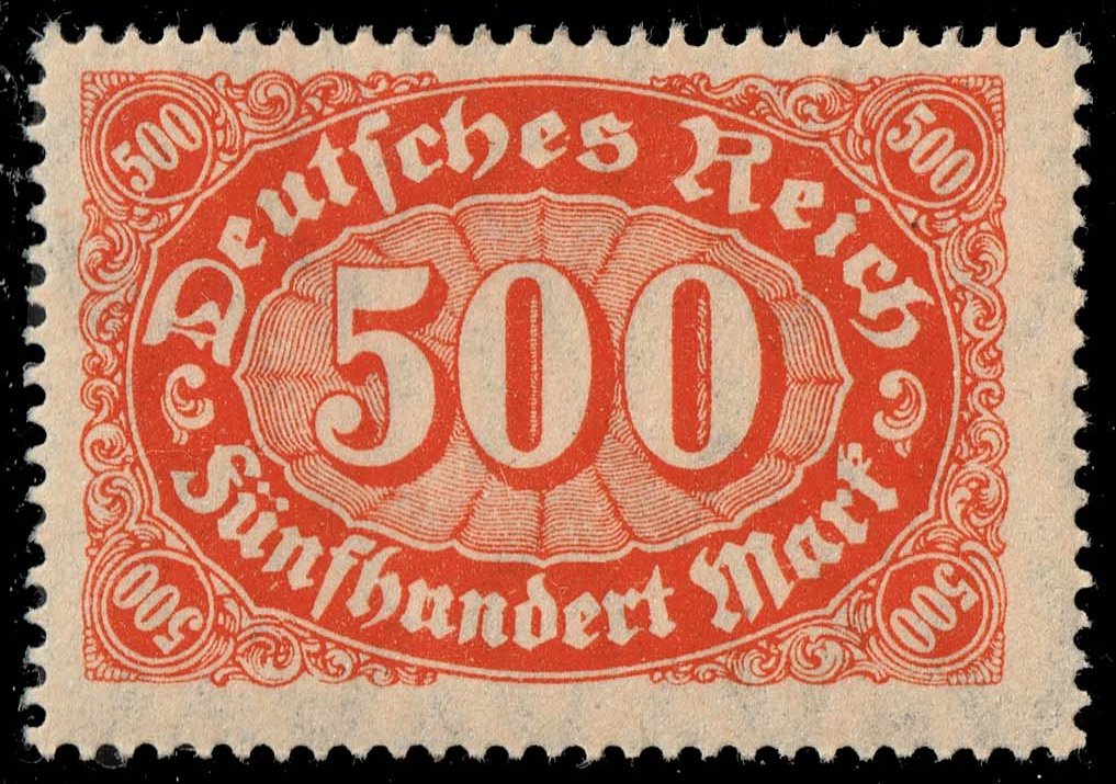 Germany #160 Queroffset Numeral; Unused