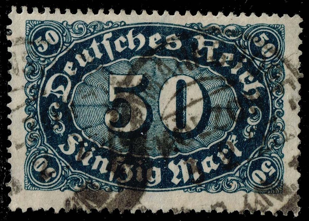 Germany #198 Queroffset Numeral; Used