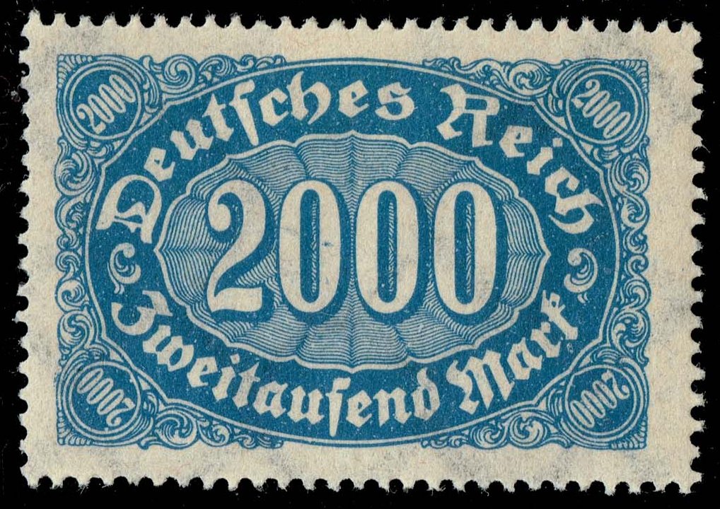 Germany #205 Queroffset Numeral; Unused