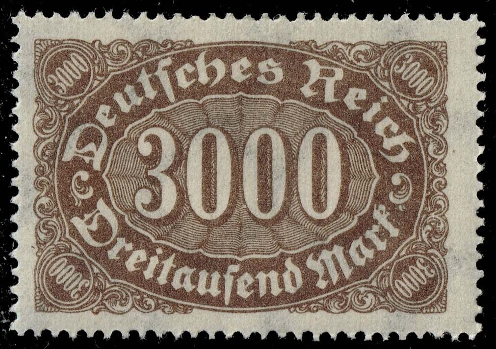 Germany #206 Queroffset Numeral; Unused