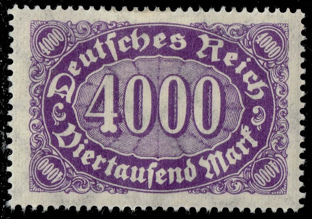 Germany #207 Queroffset Numeral; Unused