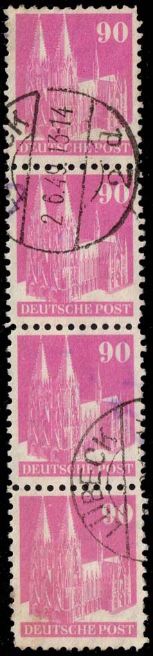 Germany #657 Cologne Cathedral Strip of 4; Used