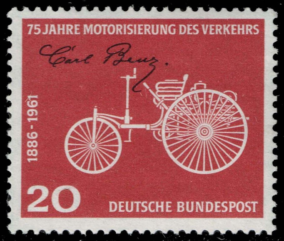Germany #841 Carl Benz's 3-Wheel Car; MNH