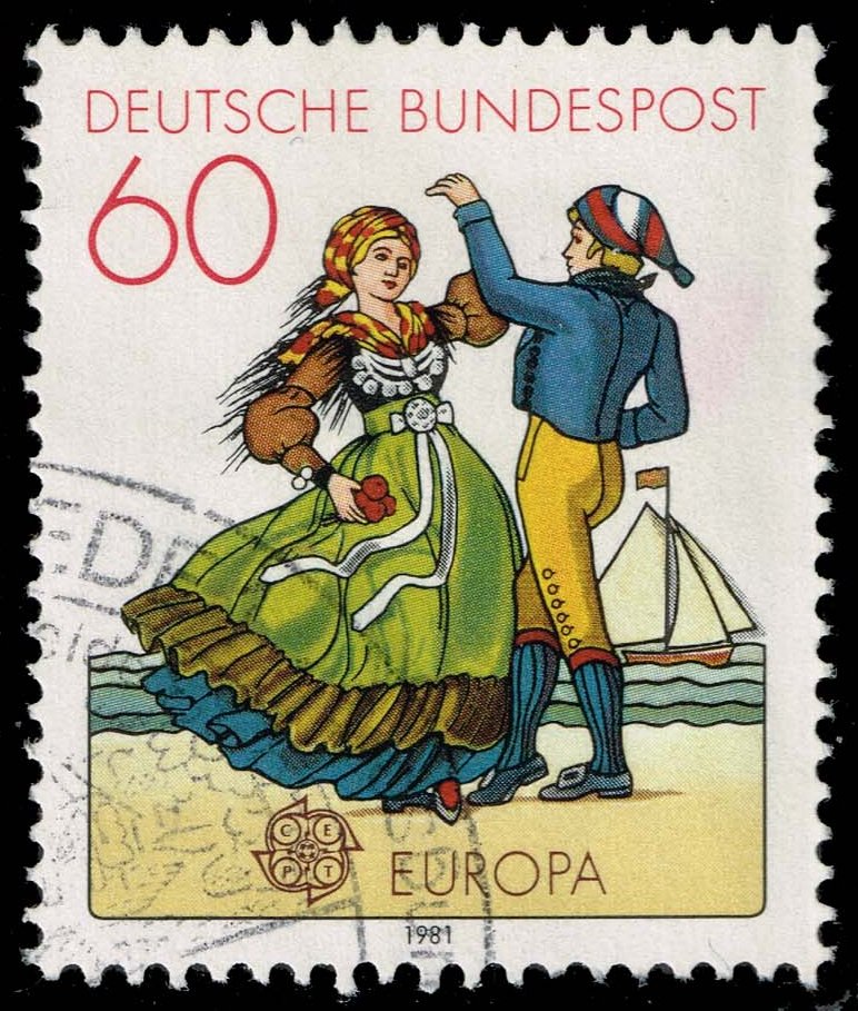 Germany #1350 Northern Couple Dancing; Used