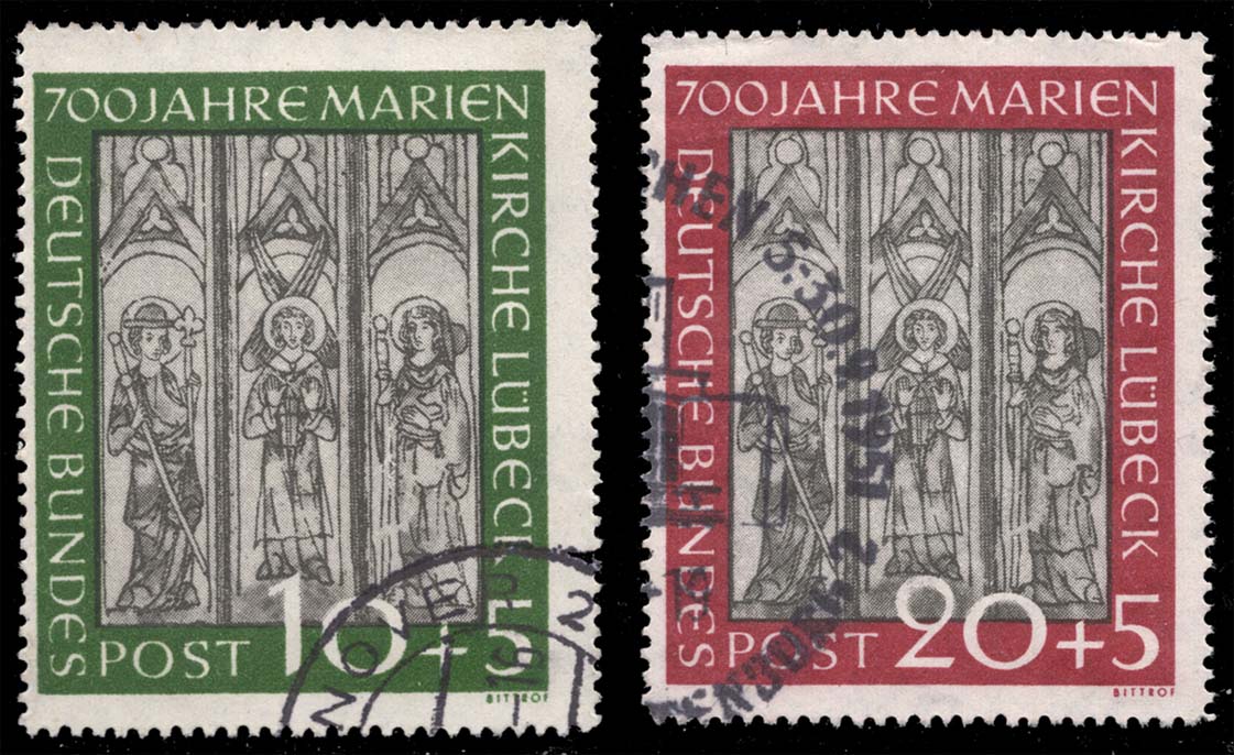 Germany #B316-B317 Frescoes from Marienkirche Set of 2; Used