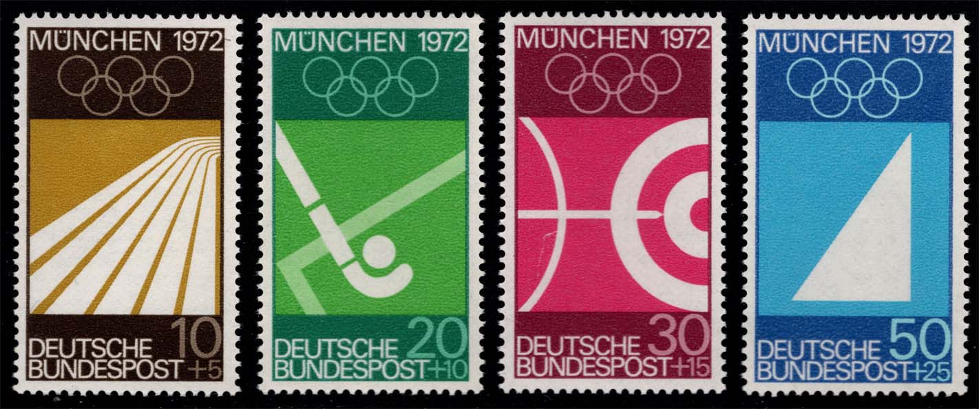 Germany #B446-B449 Munich Olympic Games Set of 4; MNH