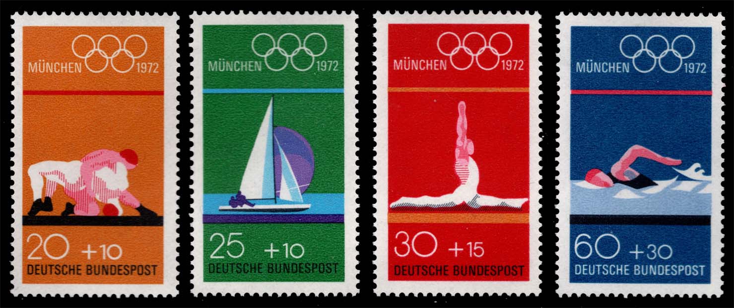 Germany #B485-B488 Munich Olympic Games Set of 4; MNH