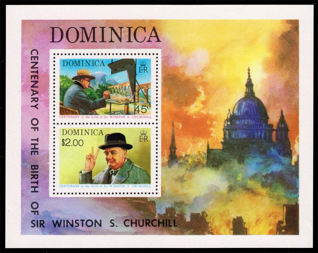 Dominica #410a Winston Churchill Souvenir Sheet; MNH