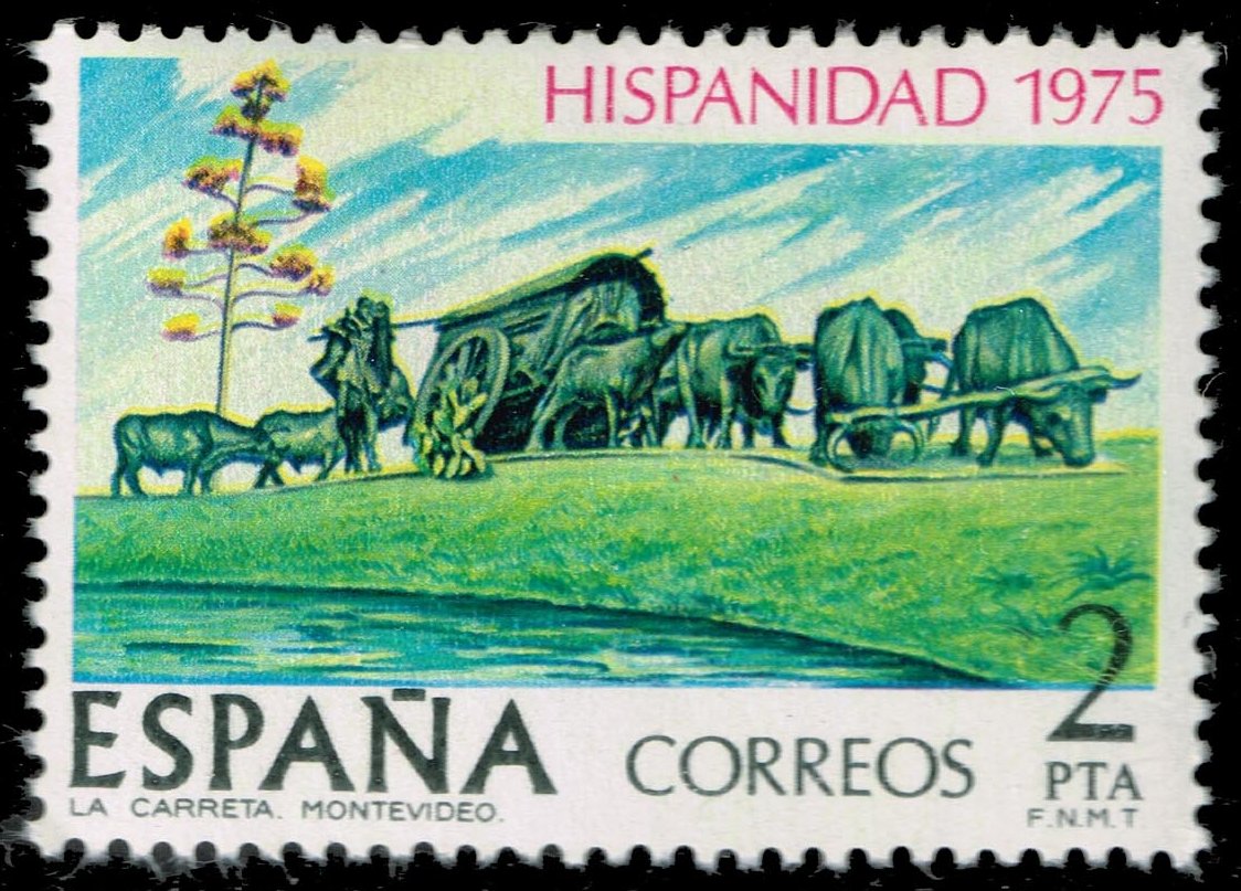 Spain #1919 Pioneers' Covered Wagons; MNH - Click Image to Close