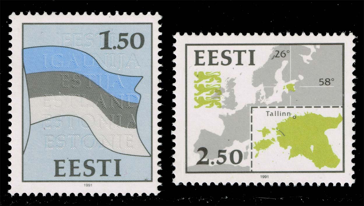 Estonia #209-210 National Symbols Set of 2; MNH