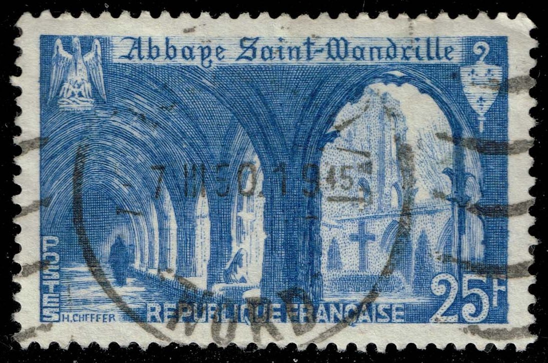 France #623 Cloister of St. Wandrille Abbey; Used