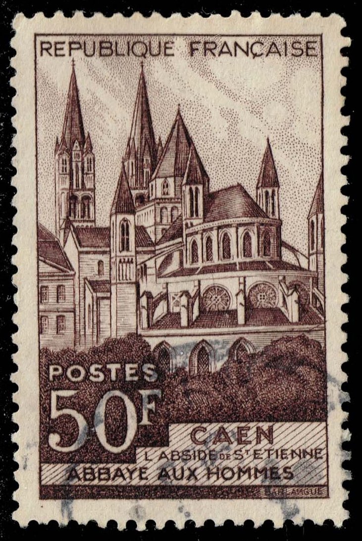 France #674 Abbaye aux Hommes; Used - Click Image to Close