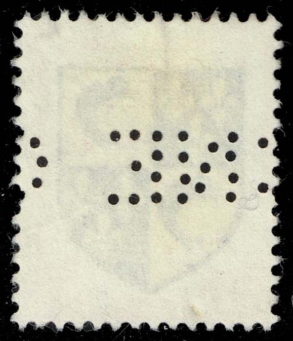 France #699 Arms of Dauphine; Used Perfin