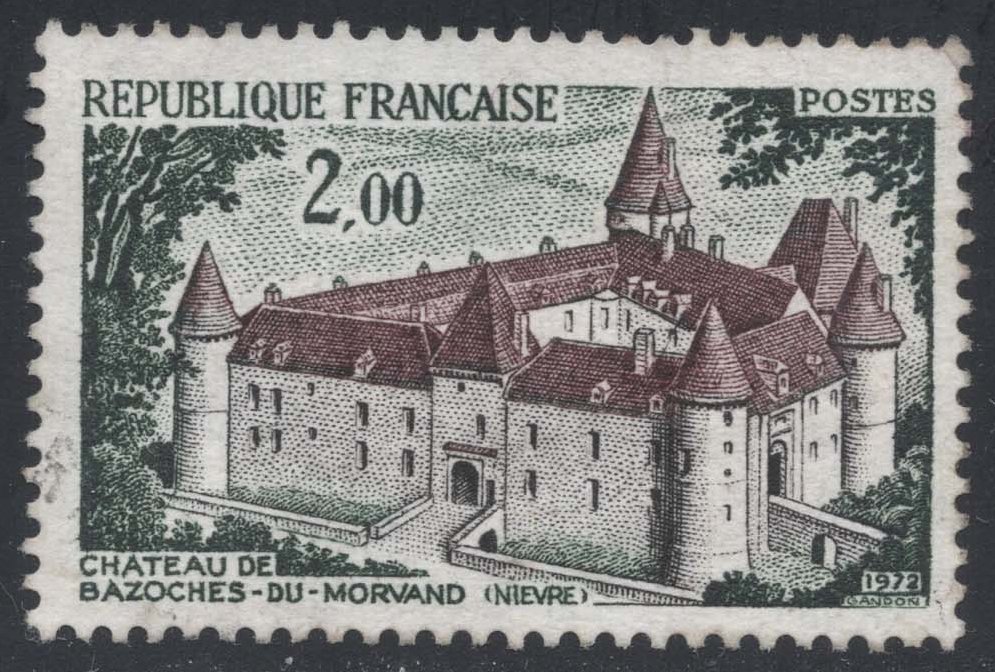 France #1336 Bazoches-du-Morvand Chateau; Used