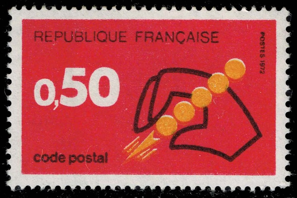 France #1346 Hand and Postal Code Emblem; MNH - Click Image to Close