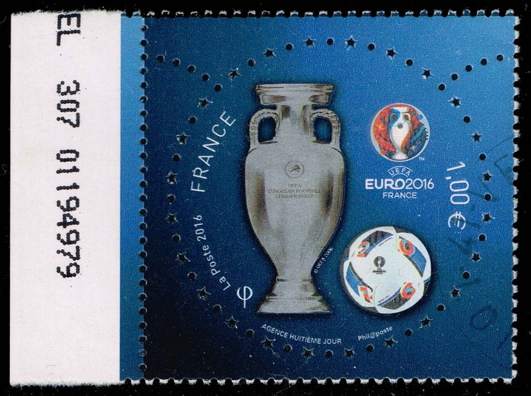France #5003 Soccer Ball and Trophy; Used - Click Image to Close