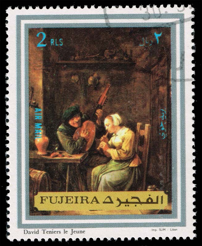 Fujeira Mi#1367A Music-Making Couple by Teniers; CTO - Click Image to Close