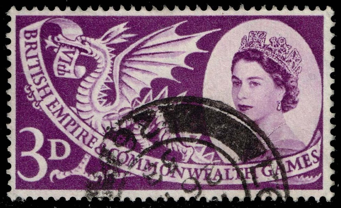 Great Britain #338 Welsh Dragon; Used - Click Image to Close