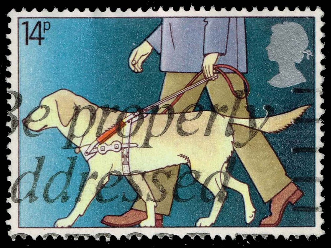 Great Britain #937 Guide Dog Leading Blind Man; Used