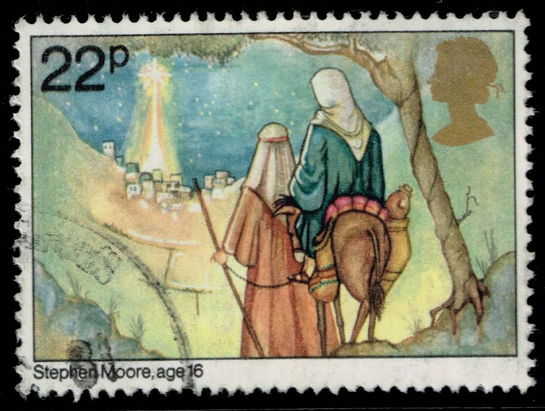 Great Britain #963 Joseph and Mary at Bethlehem; Used