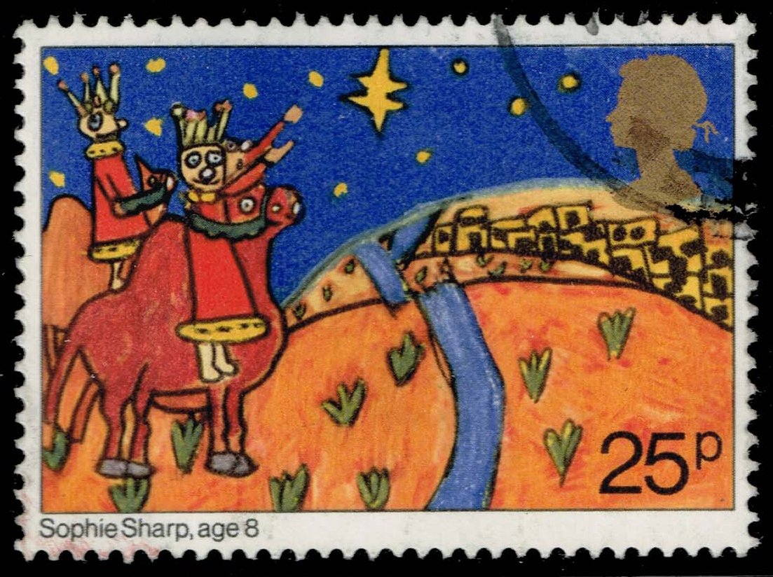 Great Britain #964 Three Kings Arriving at Bethlehem; Used