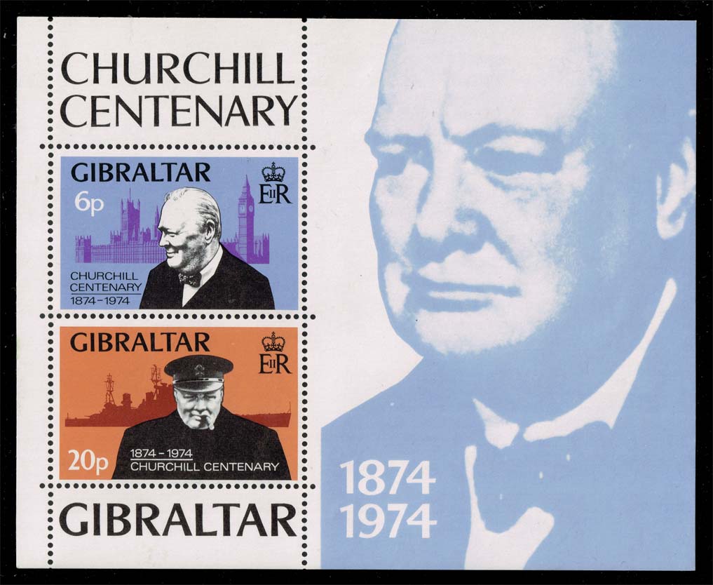 Gibraltar #317a Sir Winston Churchill Souvenir Sheet; MNH