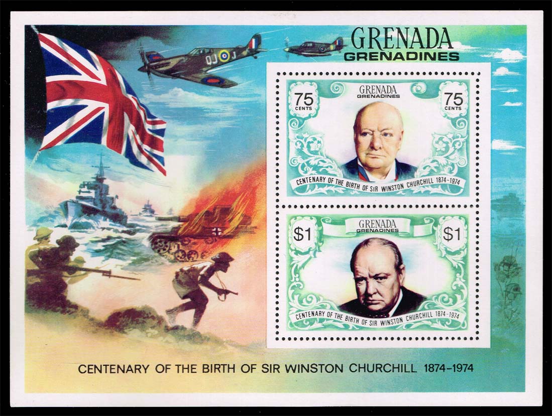 Grenada-Grenadines #31 Churchill Souvenir Sheet; MNH - Click Image to Close
