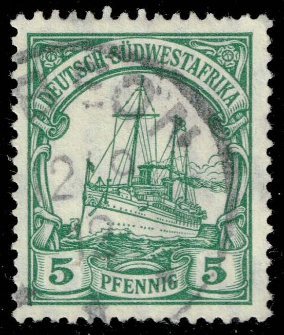 German SW Africa #27 Yacht Hohenzollern; Used - Click Image to Close