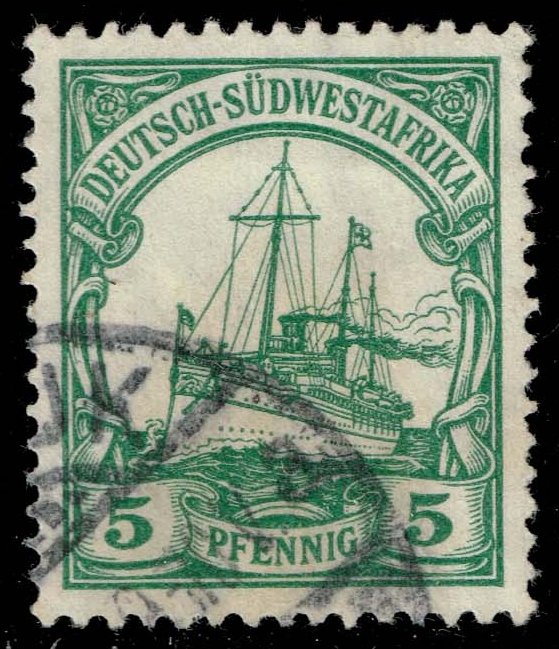 German SW Africa #27 Yacht Hohenzollern; Used - Click Image to Close