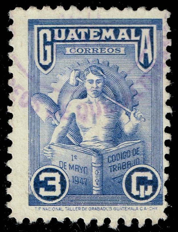 Guatemala #322 Allegory of Labor; Used - Click Image to Close