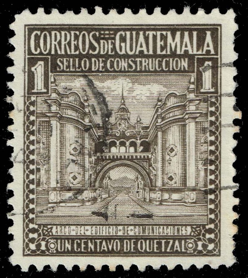 Guatemala #RA20 Arch of Communications Building; Used - Click Image to Close