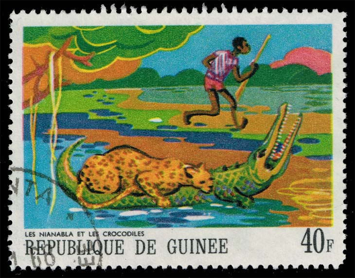 Guinea #508 Nianablas and the Crocodiles; CTO