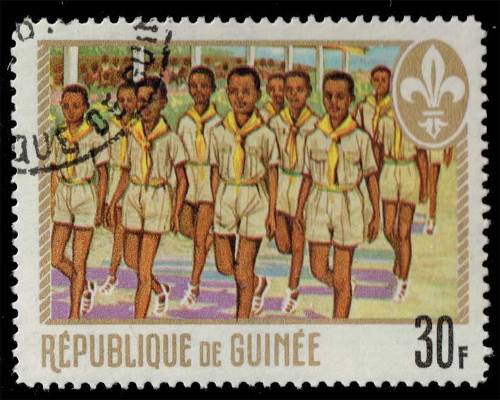 Guinea #537 Marching Boy Scouts; CTO