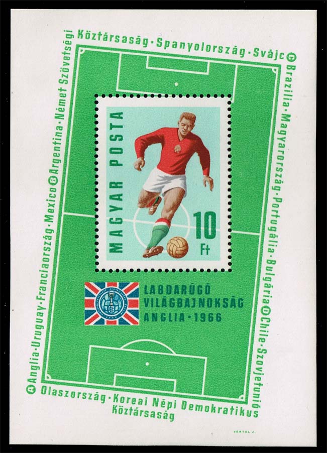 Hungary #1771 Soccer Player and Field Souvenir Sheet; MNH - Click Image to Close